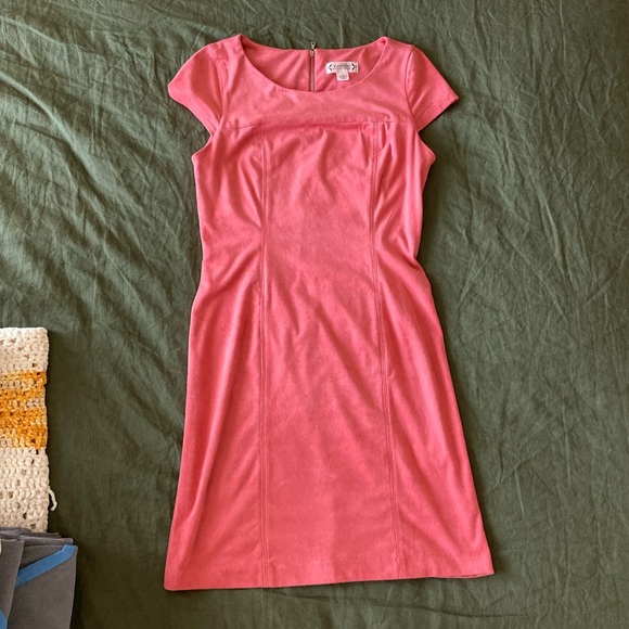 Nanette Lepore salmon suede dress 4 - Picture 1 of 6
